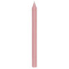 A tall pink dinner candle.